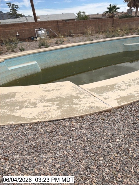 Unsecured in-ground pool condition